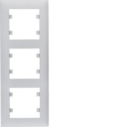 Ramka 3-krotna pionowa srebrna Lumina Intense WL5632 Hager