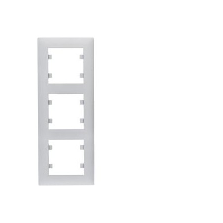 Ramka 3-krotna pionowa srebrna Lumina Intense WL5632 Hager