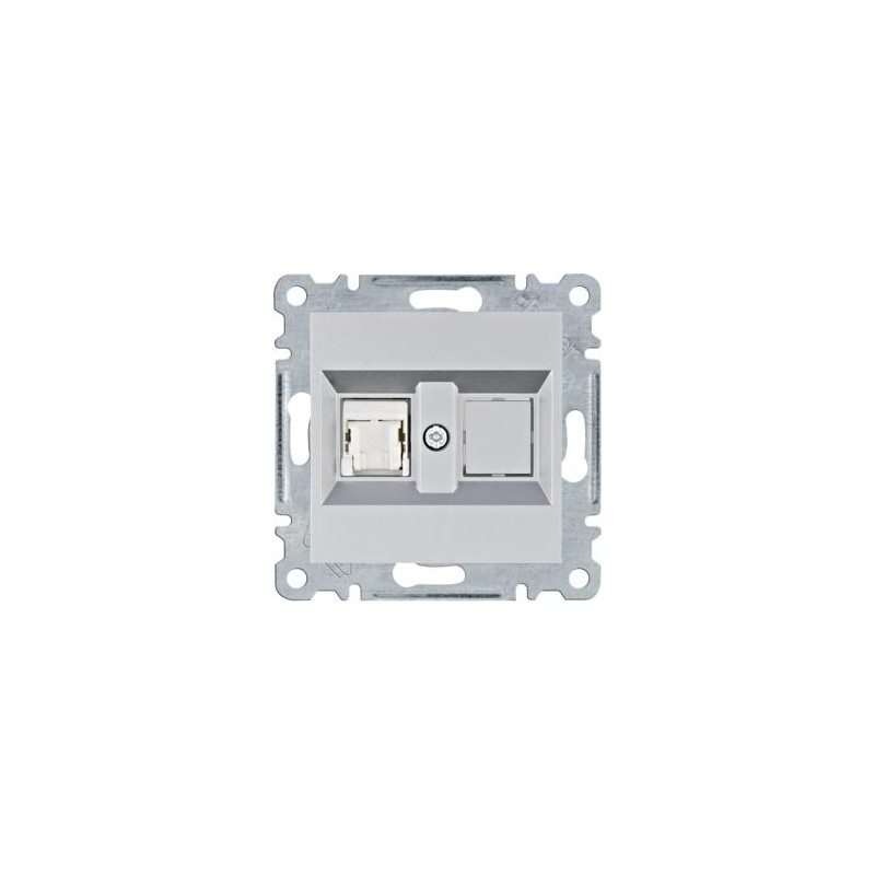 lumina Gniazdo komputerowe pojedyncze RJ45 kat.5e UTP, srebrny