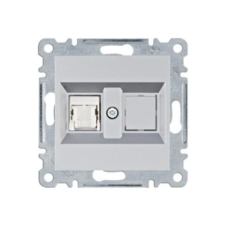 lumina Gniazdo komputerowe pojedyncze RJ45 kat.5e UTP, srebrny