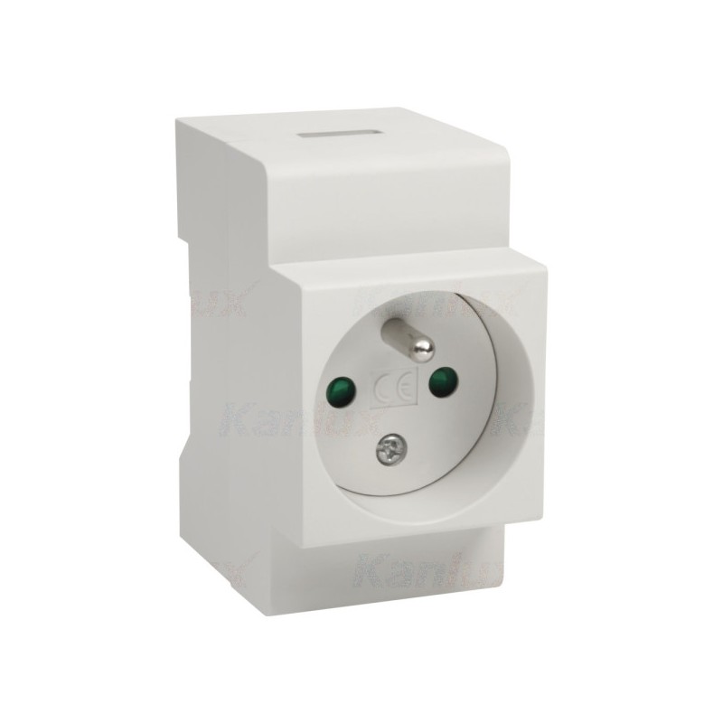 KMFS-16A Kanlux — Gniazdo Modułowe 16A na Szynę DIN35 | Elgra Bytom