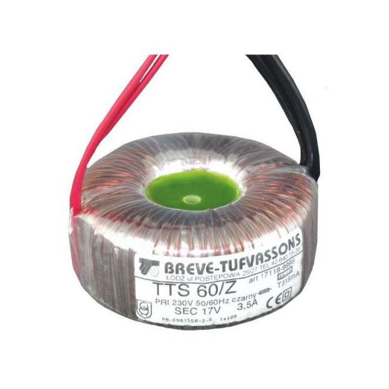 Transformator toroidalny TTS 60/Z 230/24V IP00 | BREVE-TUFVASSONS 17124-9990 | Elgra Bytom