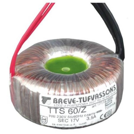 Transformator toroidalny TTS 60/Z 230/24V IP00 | BREVE-TUFVASSONS 17124-9990 | Elgra Bytom