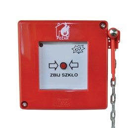 ROP-A z młoteczkiem 1xLED czerwona migająca, W0-ROP-A M1/2K XY CB 0
