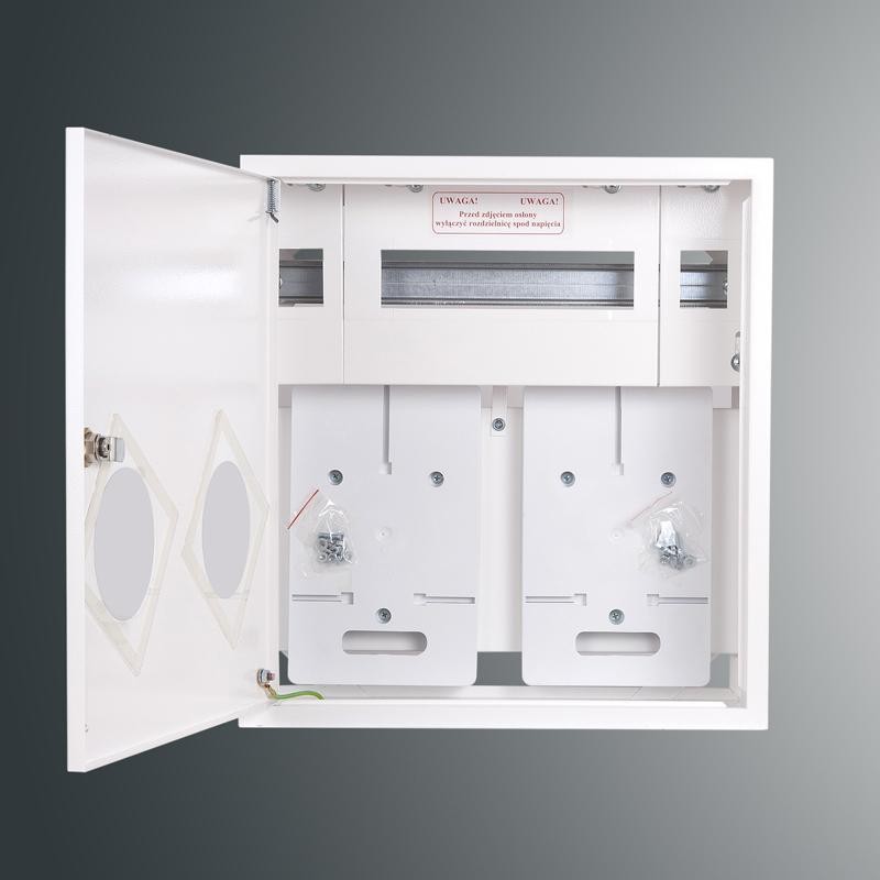 Rozdzielnica n/t licznikowa RZ 17NN O 2T1F+15S 432x403x175  z okienkiem  IP30  RAL 9003