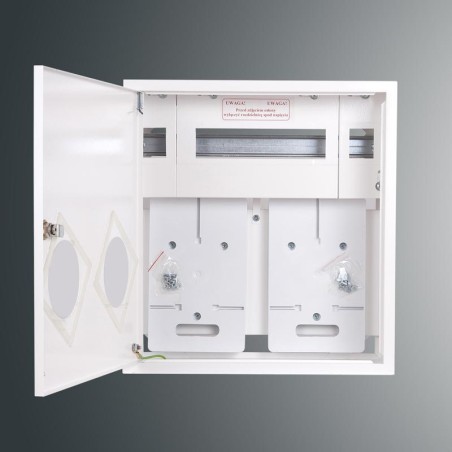 Rozdzielnica n/t licznikowa RZ 17NN O 2T1F+15S 432x403x175  z okienkiem  IP30  RAL 9003