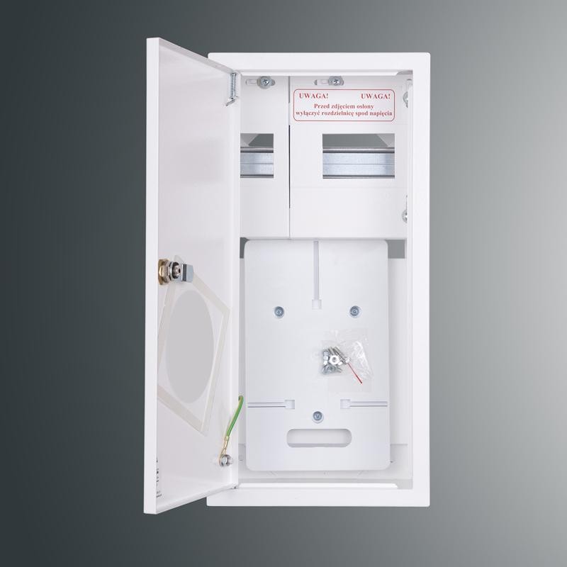 Rozdzielnica n/t licznikowa RZ 9NN O T1F+6S 432x213x175  z okienkiem  IP30  RAL 9003