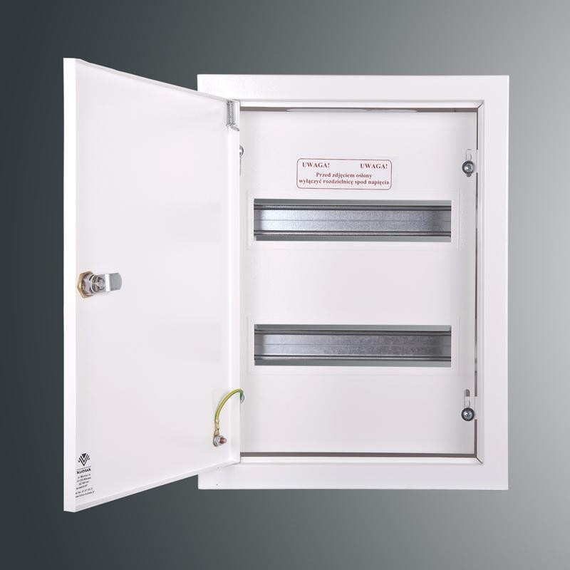 Rozdzielnica p/t modułowa RW 2NN 2x12S 392x288x130  szyna TSH35  zamek patent.9081  IP30  RAL 9003