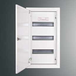 Rozdzielnica p/t modułowa RW 3NN 3x12S 532x288x130  szyna TSH35  zamek patent.9081  IP30  RAL 9003