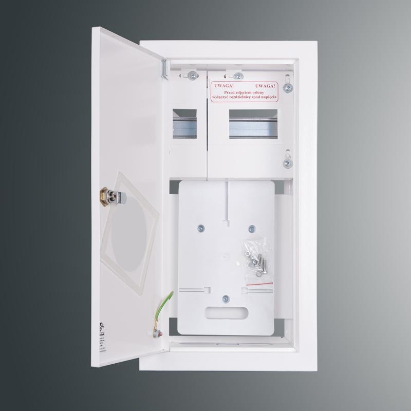 Rozdzielnica p/t licznikowa RW 6NN O T1F+6S 432x213x170  z okienkiem  z.p.9081  IP30  RAL 9003