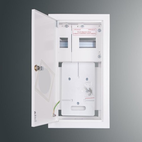 Rozdzielnica p/t licznikowa RW 6NN O T1F+6S 432x213x170  z okienkiem  z.p.9081  IP30  RAL 9003