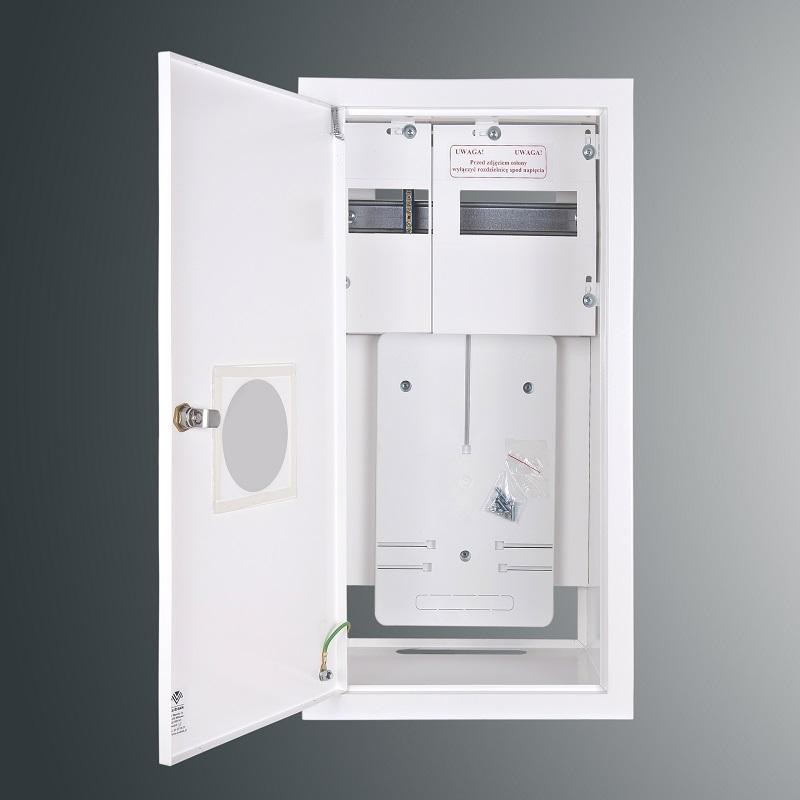 Rozdzielnica p/t licznikowa RW 12NN O T3F+11S 577x288x220  z okienkiem  z.p.9081  IP30  RAL9003