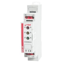 Lampka kontrolna trójfazowa LED czerwony/zółty/zielony 400V AC RLK-3K