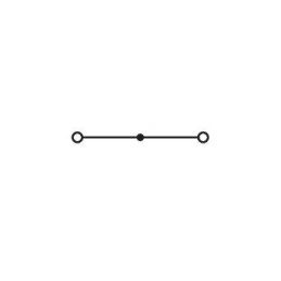 2-przewodowa złączka przelotowa 4 mm², szara 281-101