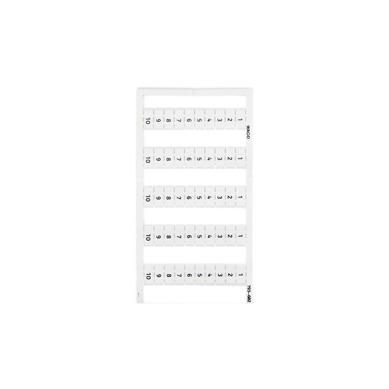 Tabliczka z oznacznikami WMB 1.....10 BIAŁA 793-602 |WAGO| ELGRA Bytom
