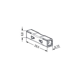 Szybkozłączka przelotowa 2x0,75-4mm2 INLINE WAGO 2773-2401