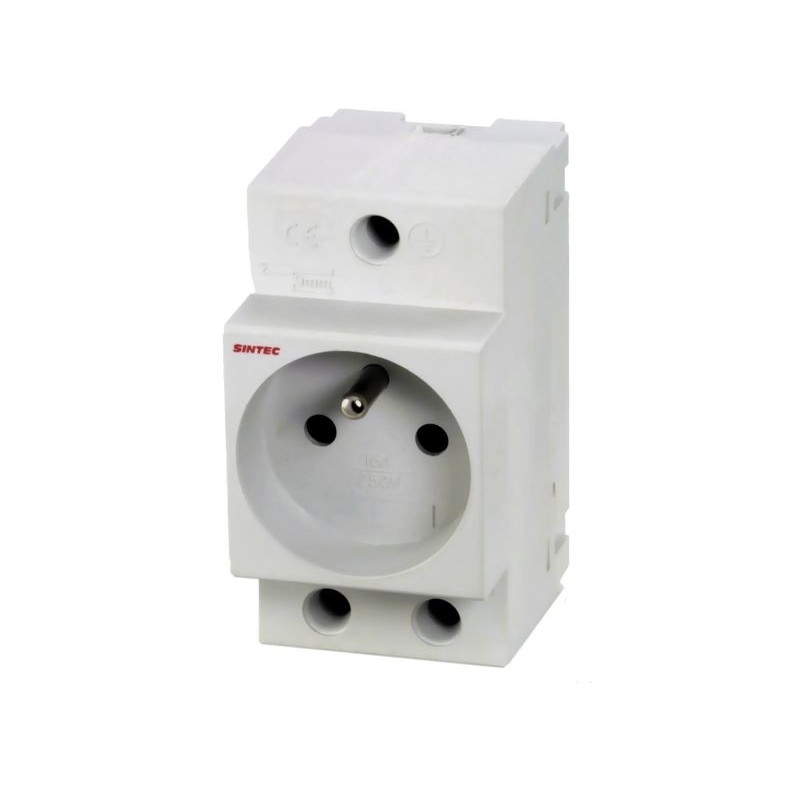 Gniazdo serwisowe 2P+PE 16A 230V na szynę montażową MRD50‑16 89066006
