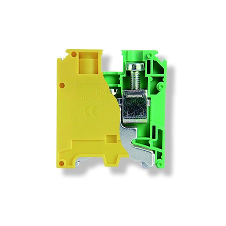 Złączka szynowa gwintowa ZSO1-16.0 żółto-zielony