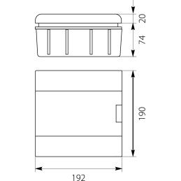 Rozdzielnica podtynkowa SRp-6 (N+PE) biała 2.1