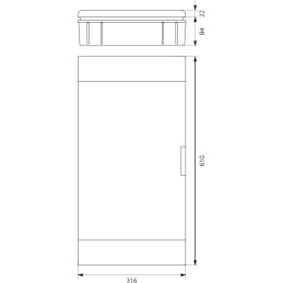 Rozdzielnica podtynkowa SRp-36 (3x12) (N+PE) biała 2.36