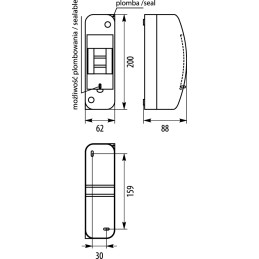 Rozdzielnica natynkowa - RNTO-2 biała 4.1