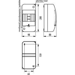 Rozdzielnica natynkowa - RNTO-4 biała 4.2