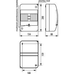 Rozdzielnica natynkowa - RNTO-6 biała 4.3