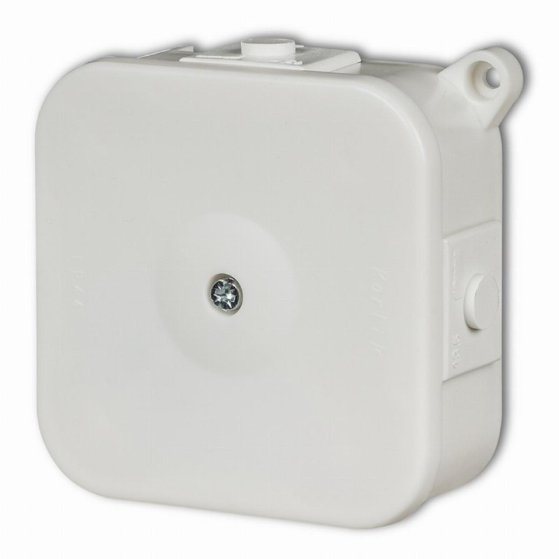 Puszka instalacyjna hermetyczna bez złączek 80x80mm biała