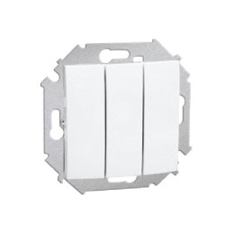 SIMON Łącznik trójobwodowy (moduł) 10AX, 250V~, zaciski śrubowe biały 15 1591391-030