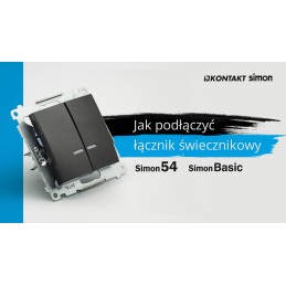 SIMON 54 WMDL-050xxx-011 Łącznik świecznikowy (moduł) 10AX, 250V~, szybkozłącza  biały