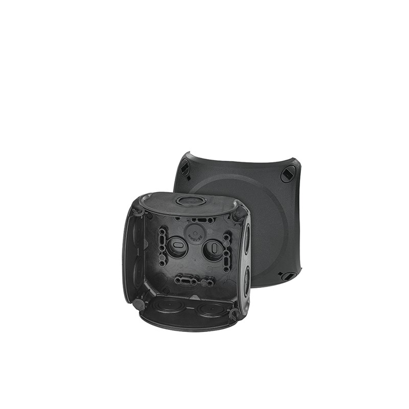 Puszka instalacyjna DK 0400 B IP66 104x104x70 mm z dławnicami czarna |Hensel  62000297| Elgra Bytom