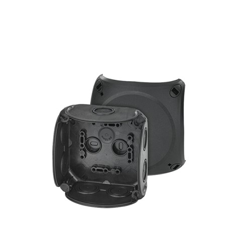 Puszka instalacyjna DK 0400 B IP66 104x104x70 mm z dławnicami czarna |Hensel  62000297| Elgra Bytom