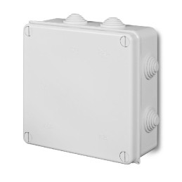 Puszka natynkowa hermetyczna PK-7 172x172x75 8 dławic IP 55 biała 0238-01