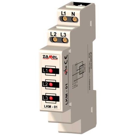 WSKAŹNIK ZASILANIA 230V/400V 3XLED CZERWONE TN TYP: LKM-01-10