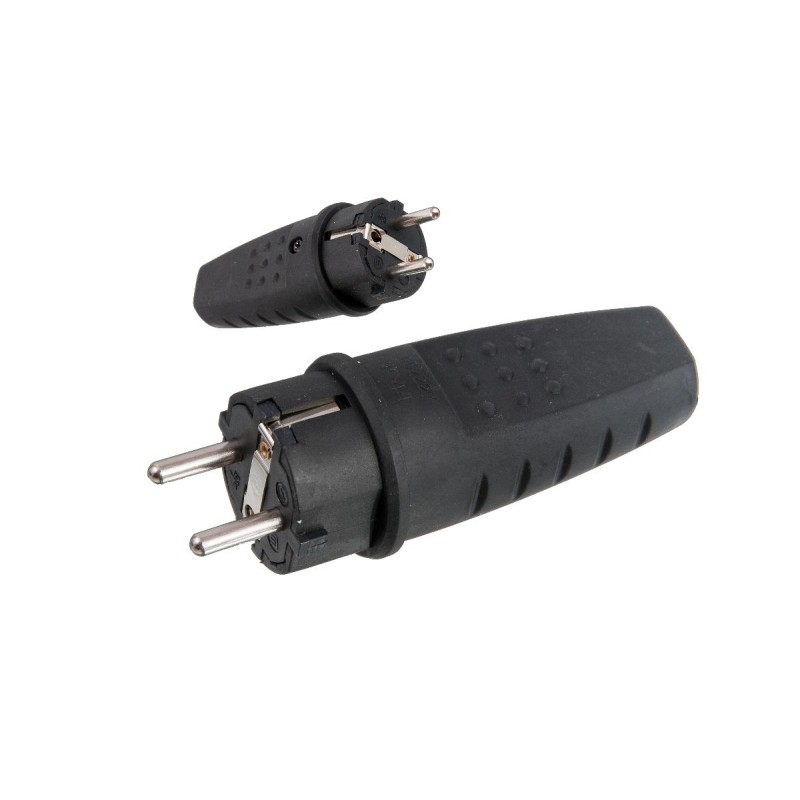 Wtyczka gumowa przenośna 250V, 16A, IP 44 LUX