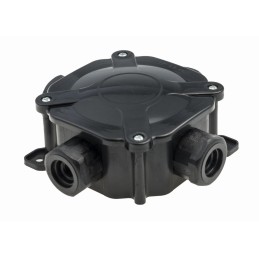 Puszka natynkowa hermetyczna PG16 75x75x33 5x4mm2 IP67 czarna A.0035C