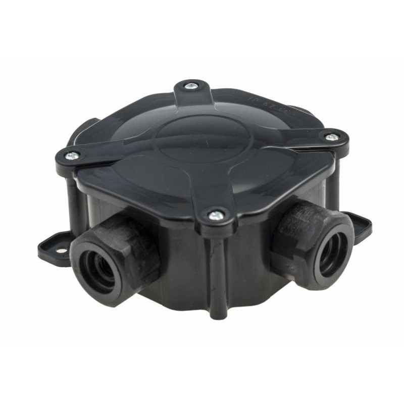 Puszka natynkowa hermetyczna PG16 75x75x33 5x4mm2 IP67 czarna A.0035C