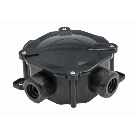 Puszka natynkowa hermetyczna PG16 75x75x33 5x4mm2 IP67 czarna A.0035C