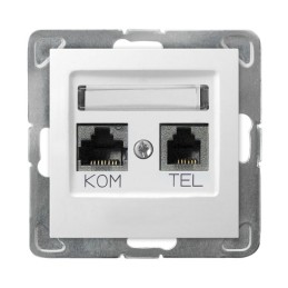 Gniazdo komputerowo - telefoniczne białe GPKT-Y/K/m/00 Ospel