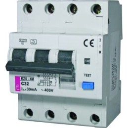 KZS 4M B 25/0,03A, Typ A - Wyłącznik ochronny różnicowo-prądowy z członem nadprądowym