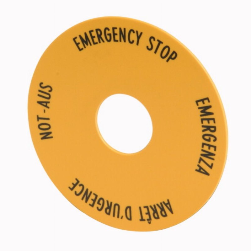 Tabliczka Szyld M22-XBK1 do przycisku M22-PV w 4 językach | EATON 216483 | Elgra Bytom