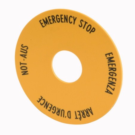 Tabliczka Szyld M22-XBK1 do przycisku M22-PV w 4 językach | EATON 216483 | Elgra Bytom