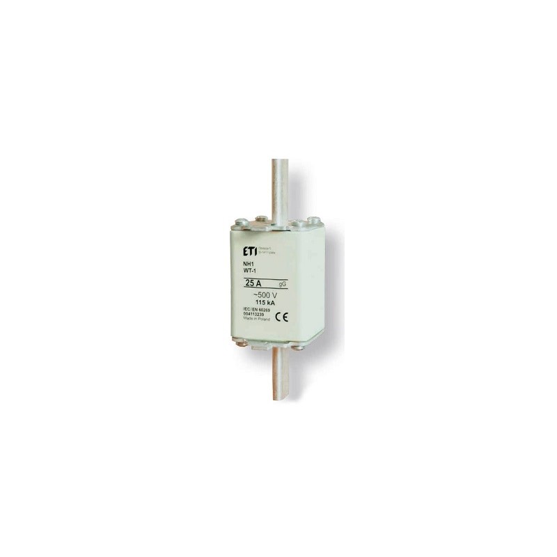 NH1/WT-1 gG 20A/500V Wkładka topikowa NH - zwłoczna NH1/WT-1 gG 20A/500V Wkładka topikowa NH - zwłoczna