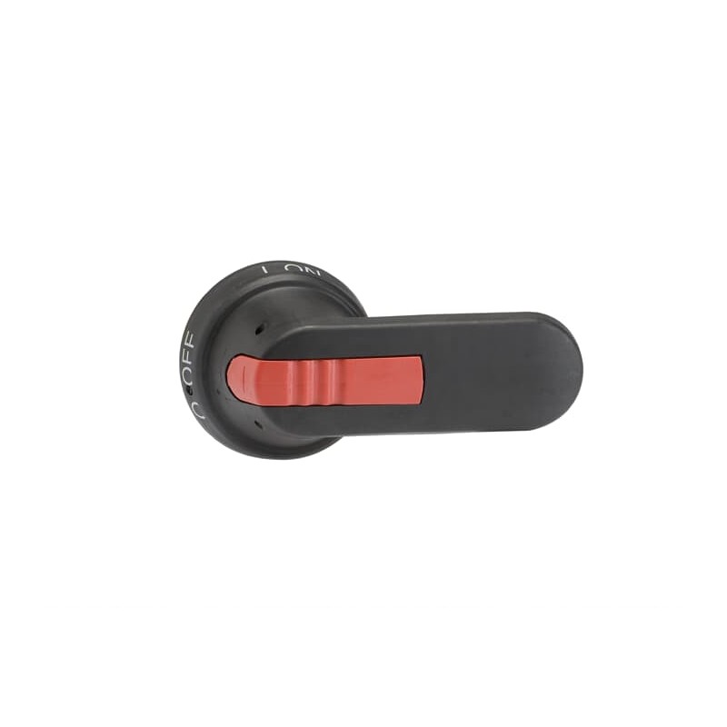 OHB95J10 Rączka czarna IP65, długość 95mm, na wałek 10mm, oznaczenie: I-0, ON-OFF, blokada kłódkowa w pozycji OFF, blokada otwa OHB95J10 Rączka czarna IP65, długość 95mm, na wałek 10mm, oznaczenie: I-0, ON-OFF, blokada kłódkowa w pozycji OFF, blokada otwa