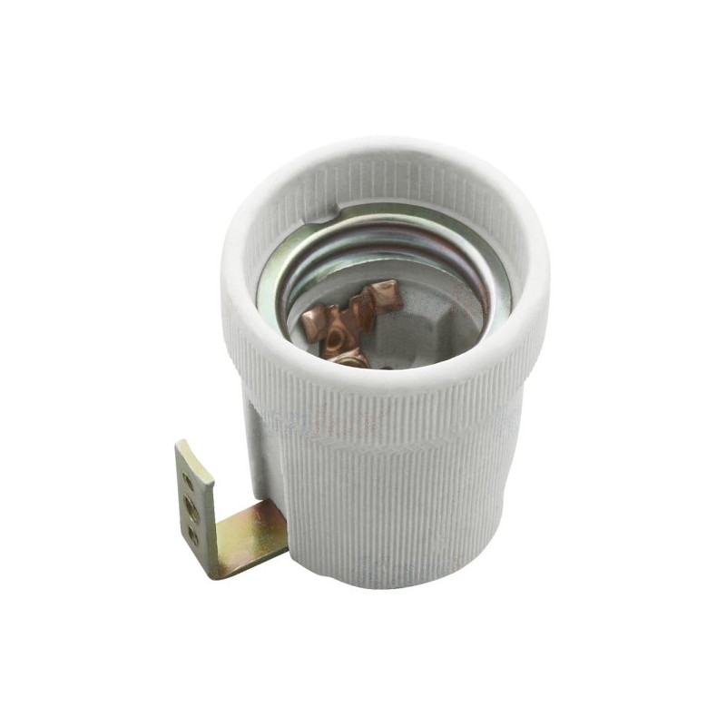 Ceramika oprawka E27 z uchwytem HLDR‑E27‑F | Kanlux 2161| Elgra Bytom