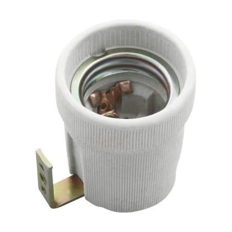 Ceramika oprawka E27 z uchwytem HLDR‑E27‑F | Kanlux 2161| Elgra Bytom