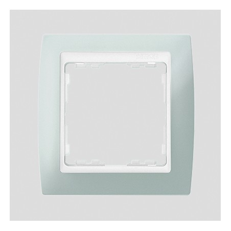 Ramka 1x szara/ramka pośrednia biała SIMON 82