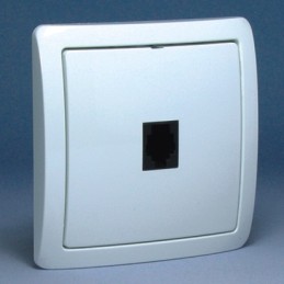 BTU/11 Gniazdo telefoniczne RJ11 uniwersalne  białe