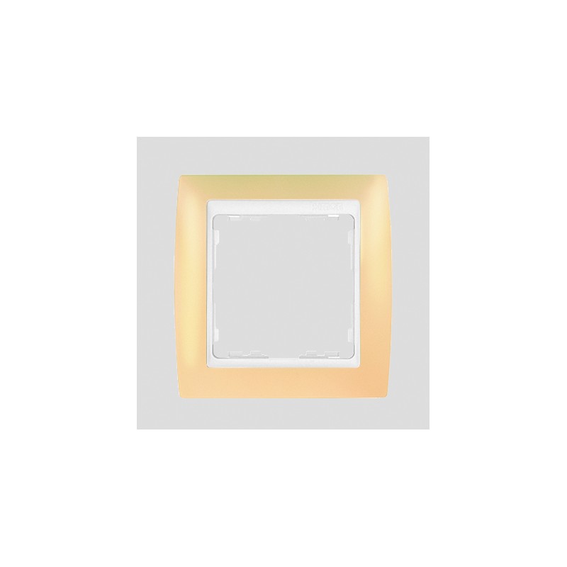 Ramka 1x kremowa / ramka pośrednia biała SIMON 82