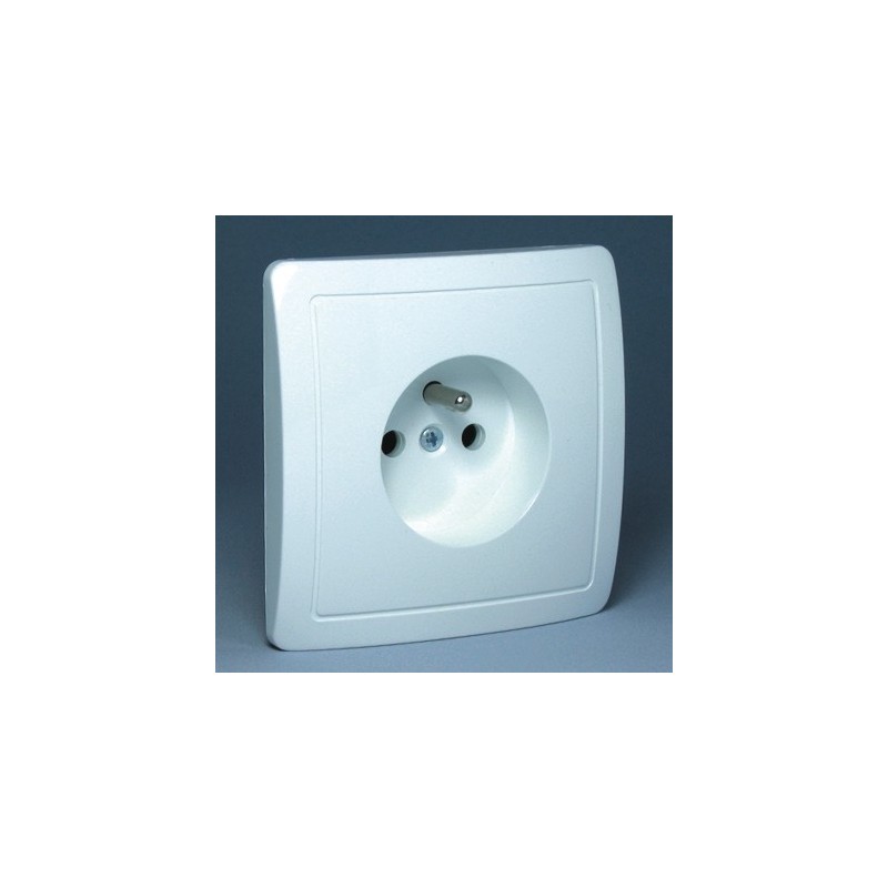 Gniazdo wtyczkowe z uziemieniem BGZ1e/11 białe